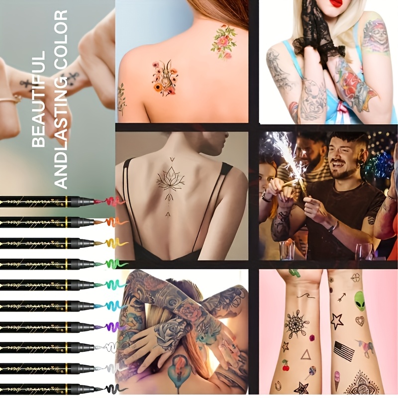 Temporary Tattoo Marker Set 10 - Copic Marker Sketch review and price