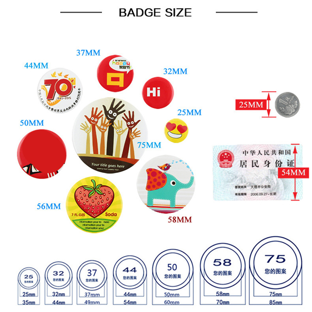 100Pcs/set Plastic Blank Badge - Button Badge Blank review and price